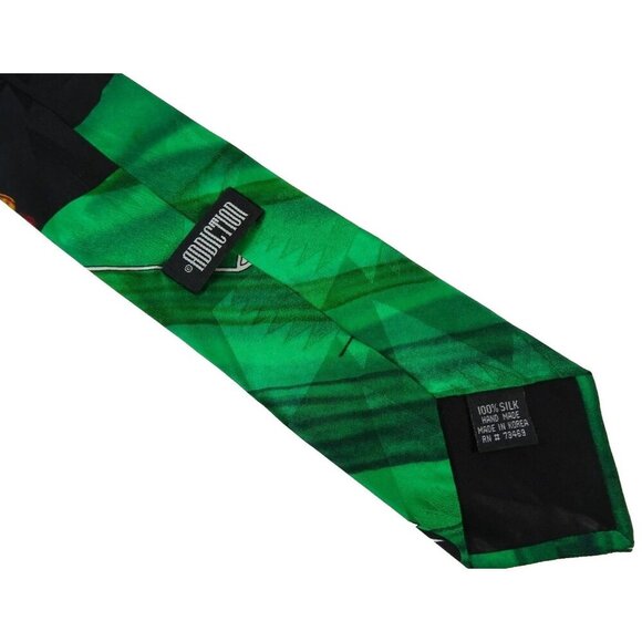 Funny Christmas Silk Tie Golfing Santa with Elves Necktie - Picture 3 of 3